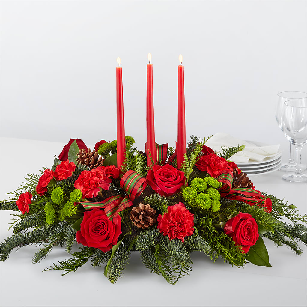 By the Candlelight Centerpiece – LAVENDER'S FLOWERS, Richmond BC