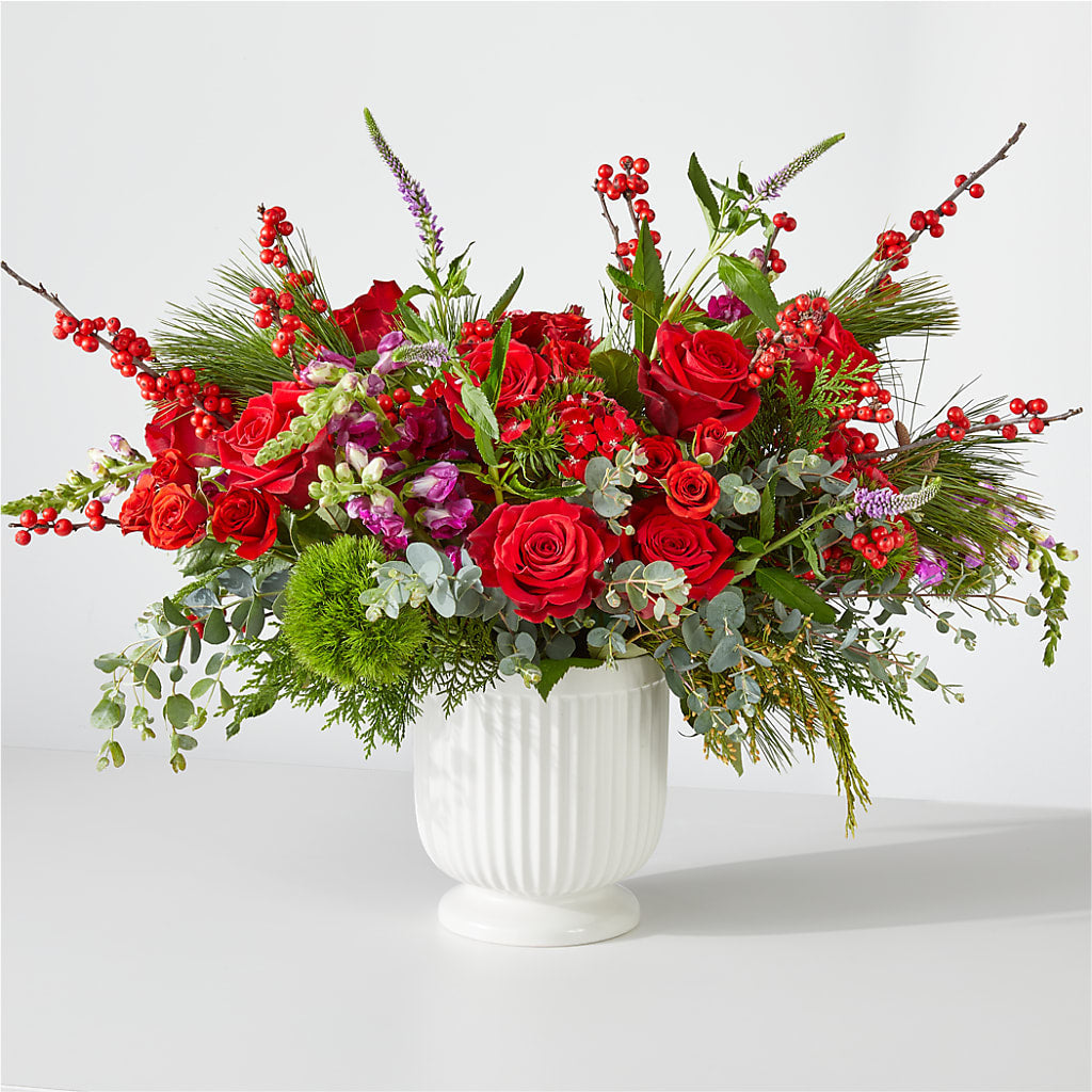 Big Red Bow Bouquet – LAVENDER'S FLOWERS, Richmond BC
