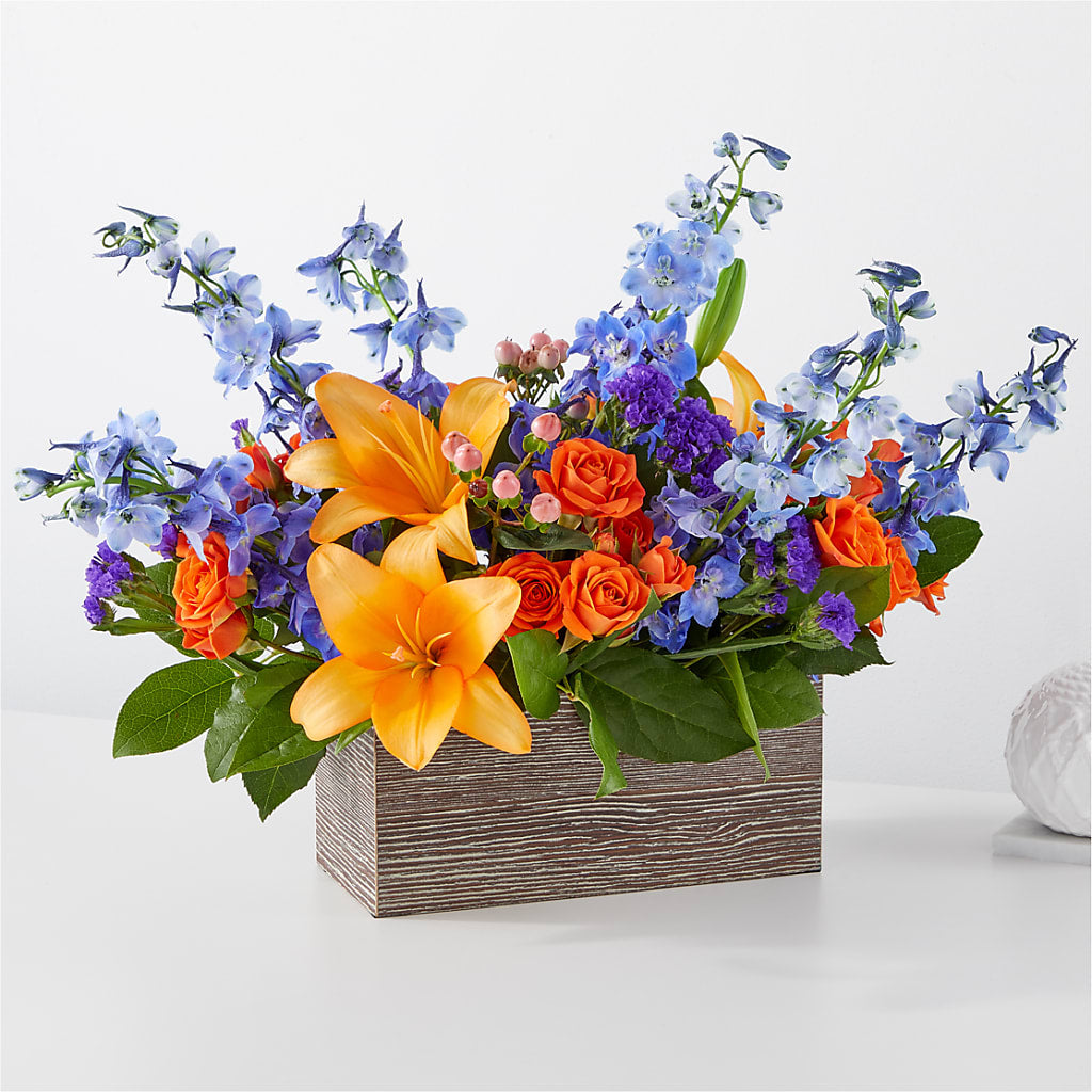 Radiant Citrus Box Bouquet – LAVENDER'S FLOWERS, Richmond BC