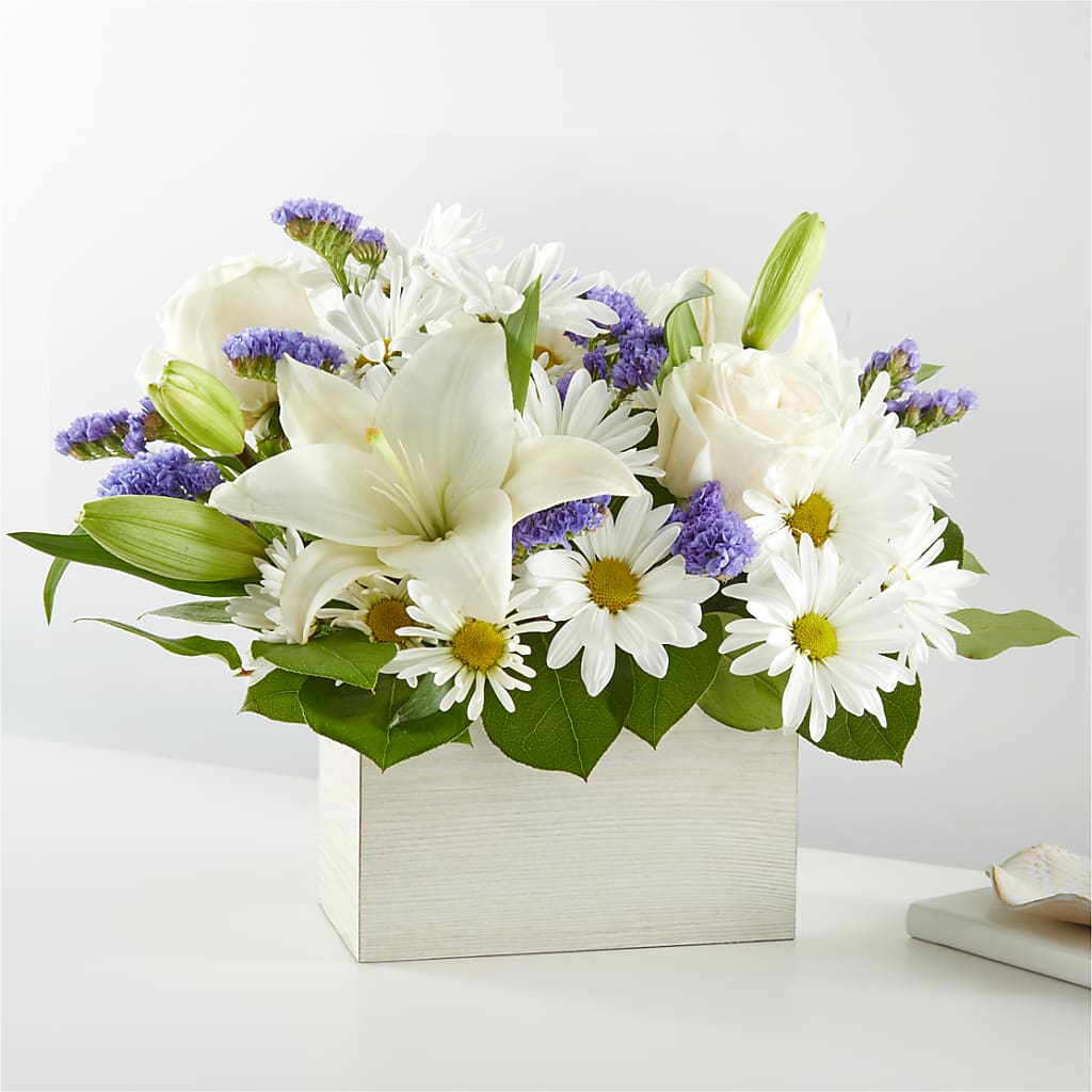 Beyond Blue Box Bouquet – LAVENDER'S FLOWERS, Richmond BC