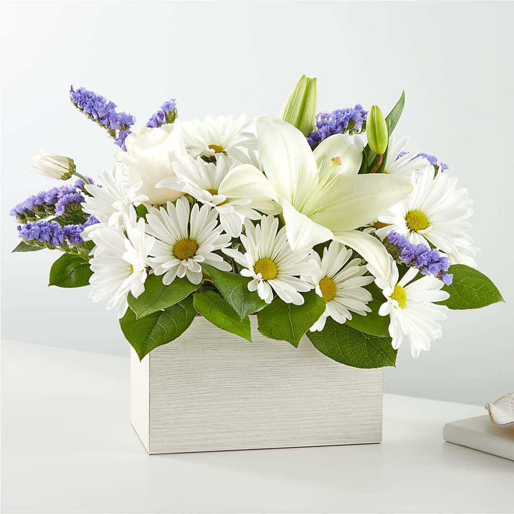 Beyond Blue Box Bouquet – LAVENDER'S FLOWERS, Richmond BC