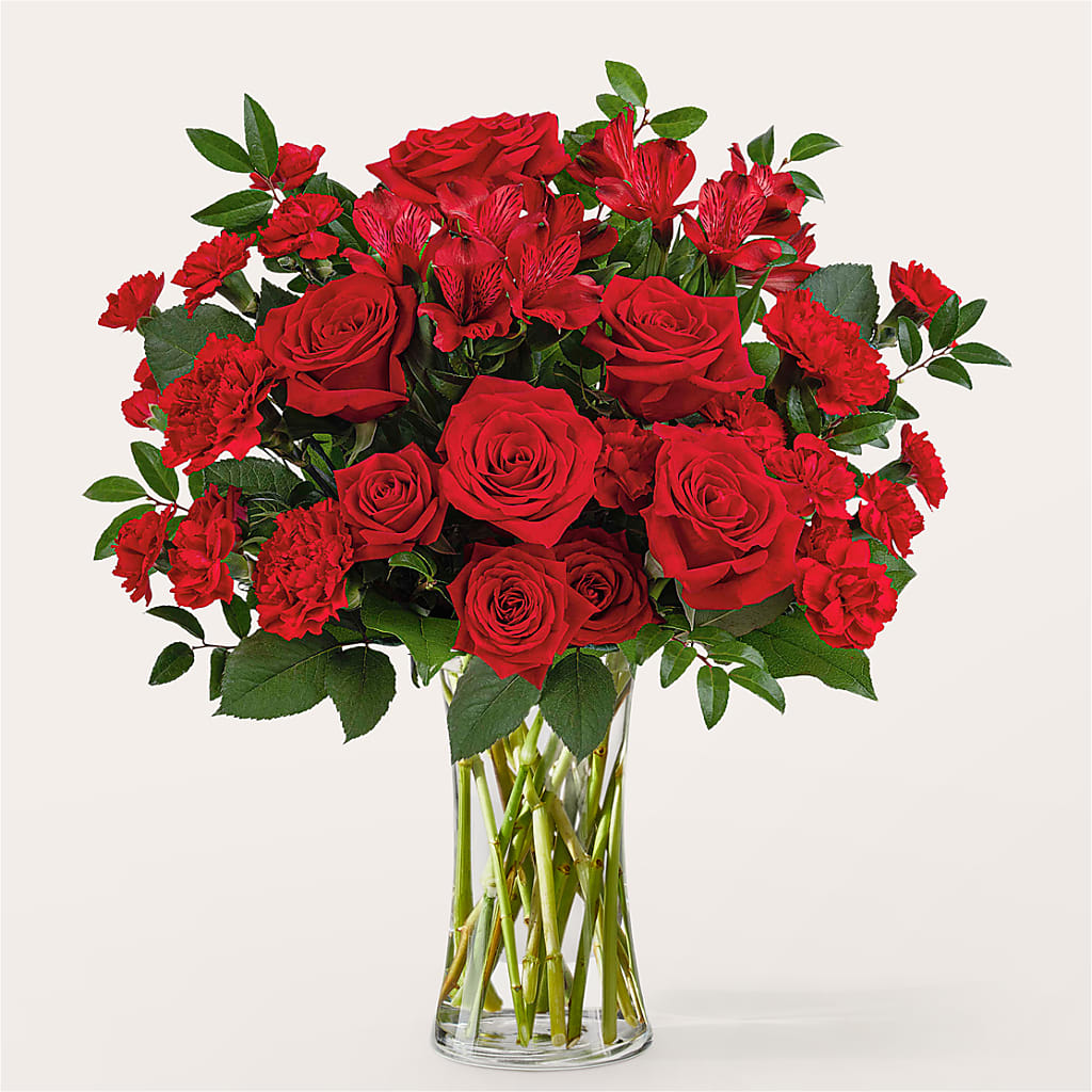 Brilliant Ruby Bouquet – LAVENDER'S FLOWERS, Richmond BC