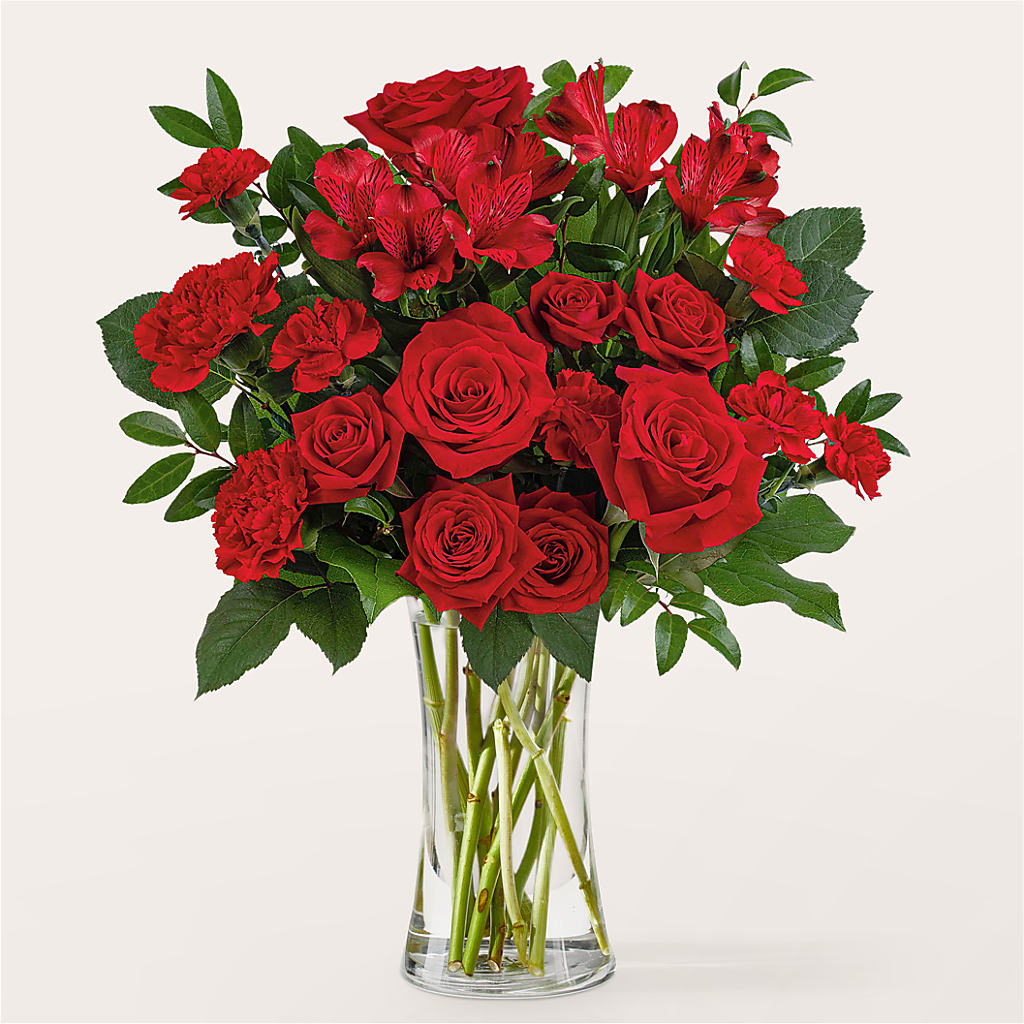 Brilliant Ruby Bouquet – LAVENDER'S FLOWERS, Richmond BC