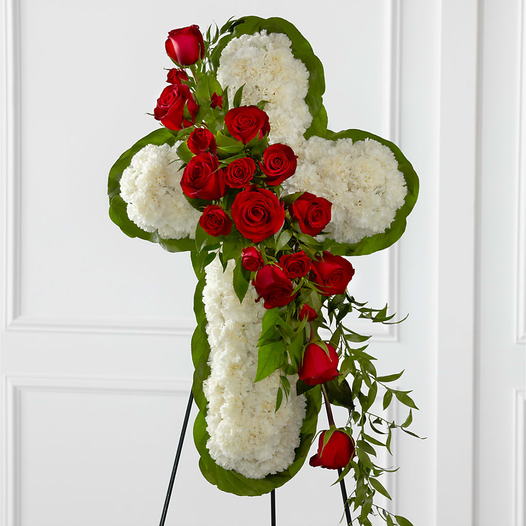 Floral Cross Easel – LAVENDER'S FLOWERS, Richmond BC