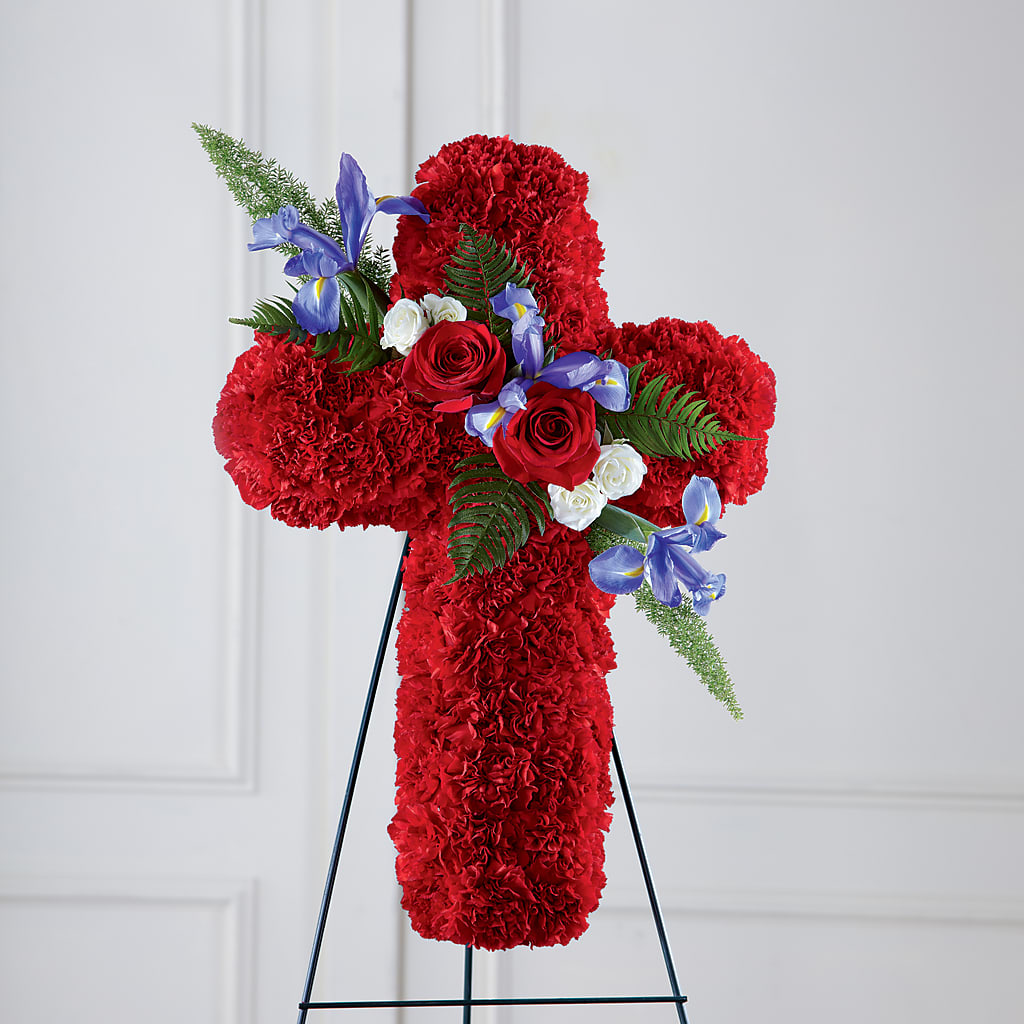 Faithful Hero Floral Cross – LAVENDER'S FLOWERS, Richmond BC