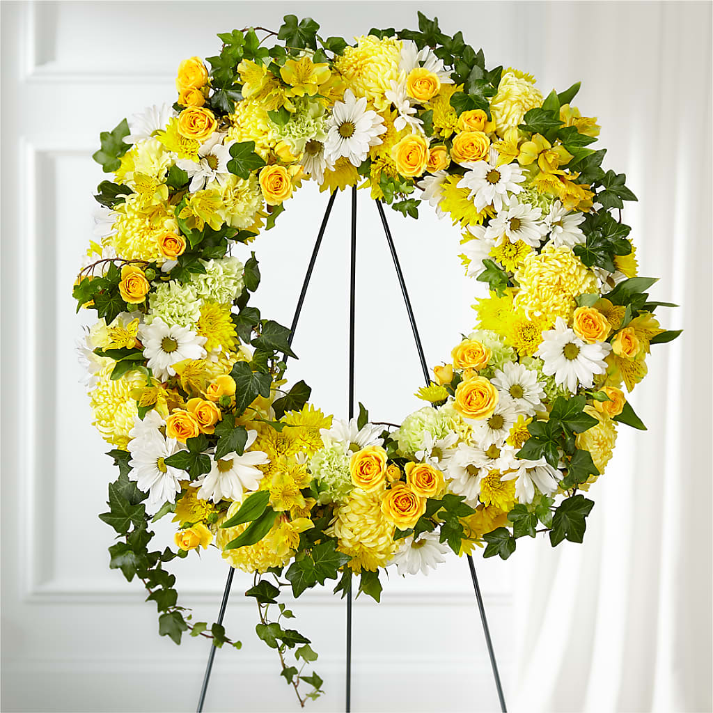 Golden Remembrance Wreath – LAVENDER'S FLOWERS, Richmond BC