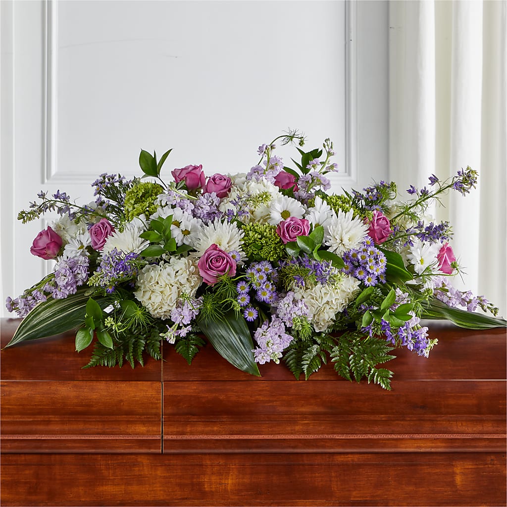 Meadows of Serenity Casket Spray – LAVENDER'S FLOWERS, Richmond BC