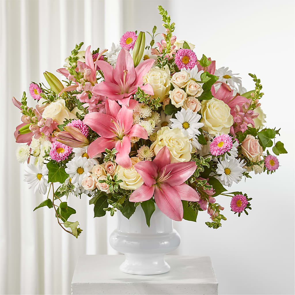 Empathetic Blooms Urn Arrangement – LAVENDER'S FLOWERS, Richmond BC