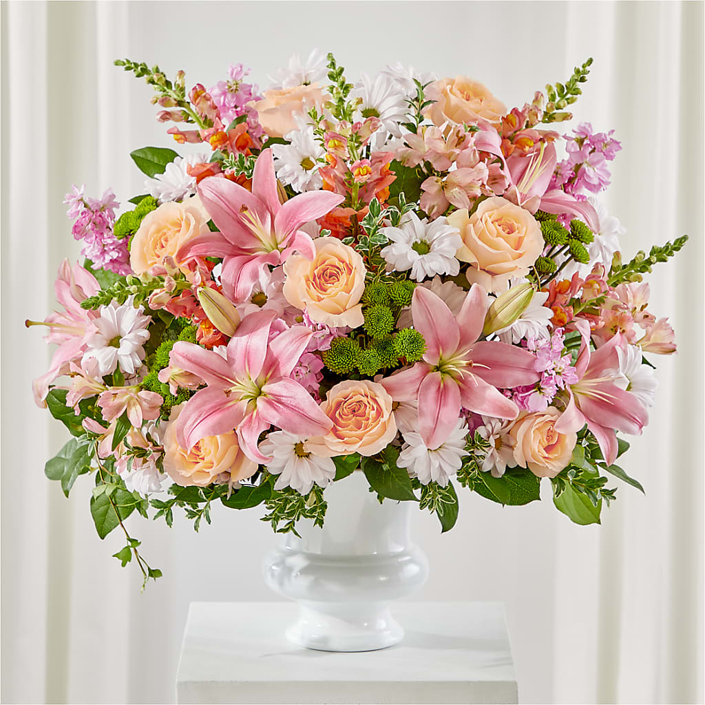 Heartfelt Gesture Urn Arrangement – LAVENDER'S FLOWERS, Richmond BC