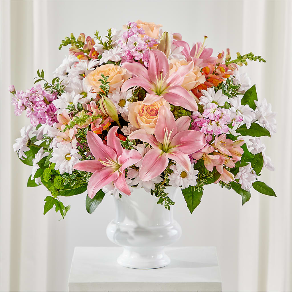 Heartfelt Gesture Urn Arrangement – LAVENDER'S FLOWERS, Richmond BC