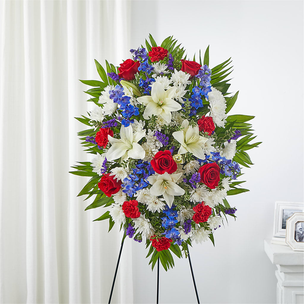 Cherished Service Standing Spray – LAVENDER'S FLOWERS, Richmond BC