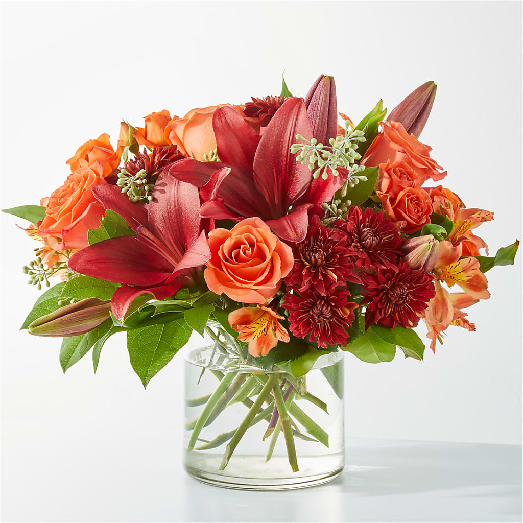 Crimson Leaves Bouquet – LAVENDER'S FLOWERS, Richmond BC