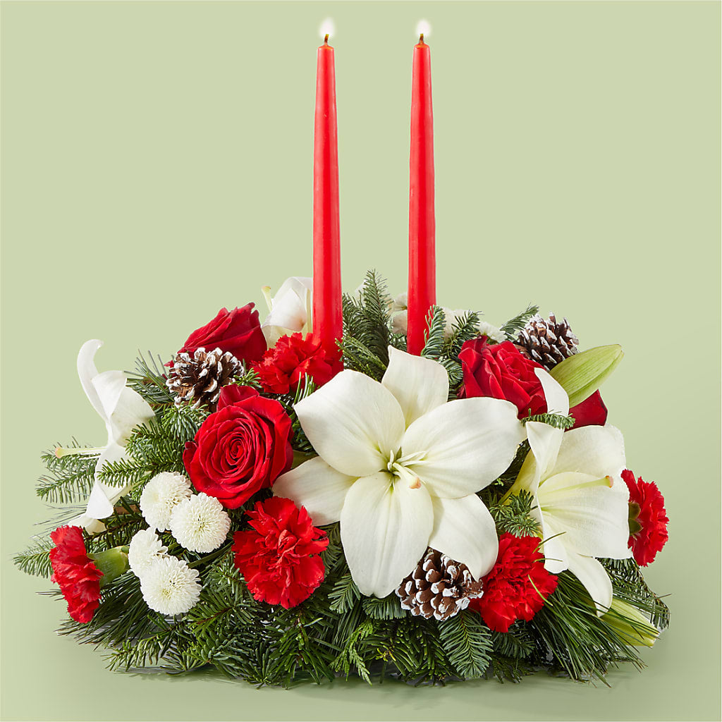 Seasonal Festivities Centerpiece – LAVENDER'S FLOWERS, Richmond BC