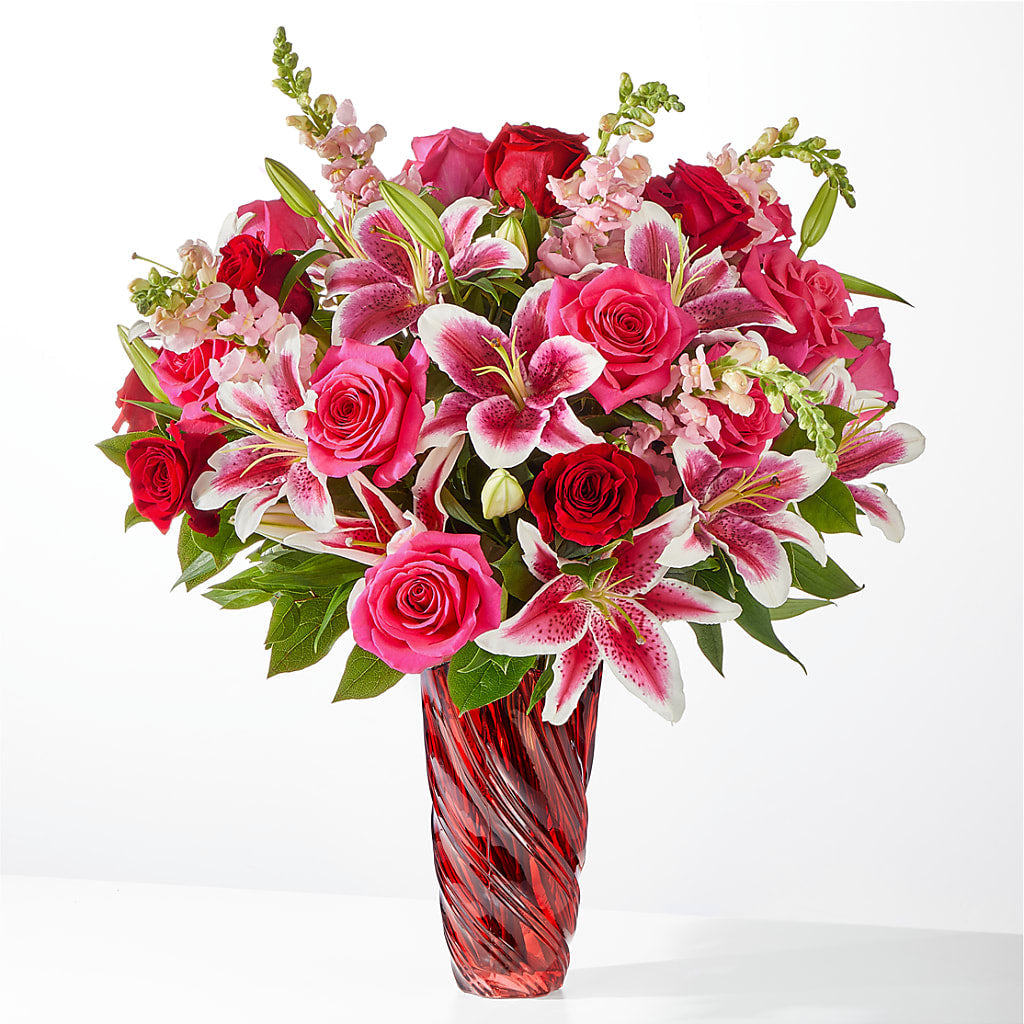 Always You Bouquet with Luxe Swirl Vase – LAVENDER'S FLOWERS, Richmond BC