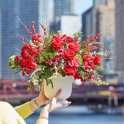 Big Red Bow Bouquet – LAVENDER'S FLOWERS, Richmond BC