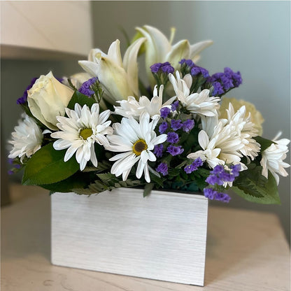 Beyond Blue Box Bouquet – LAVENDER'S FLOWERS, Richmond BC