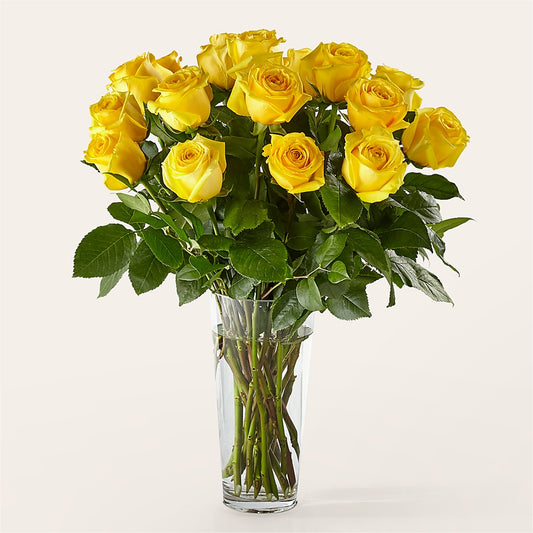 Long Stem Yellow Rose Bouquet – LAVENDER'S FLOWERS, Richmond BC