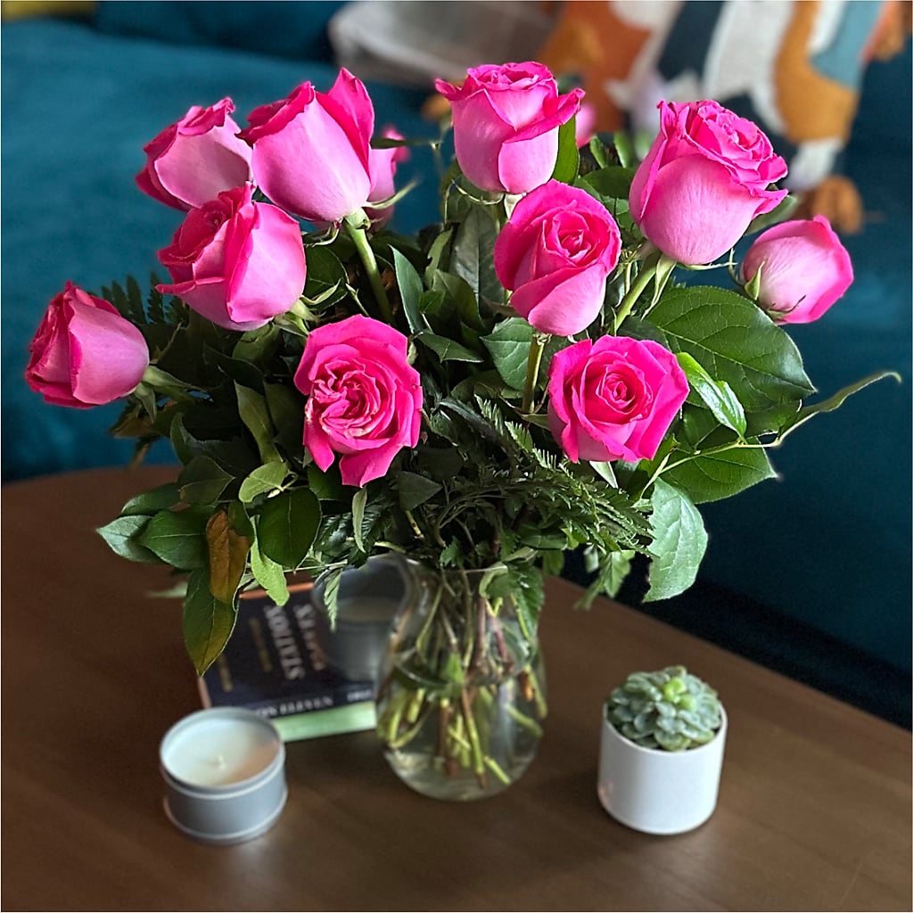 Long Stem Pink Rose Bouquet – LAVENDER'S FLOWERS, Richmond BC