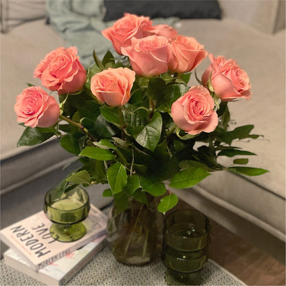 Long Stem Pink Rose Bouquet – LAVENDER'S FLOWERS, Richmond BC