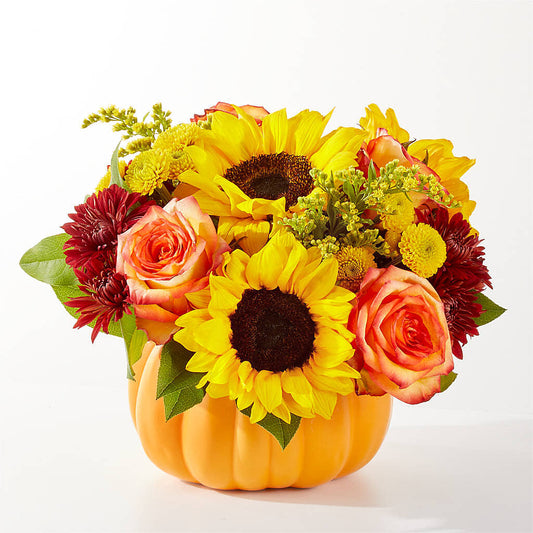 Golden Gourd Pumpkin Bouquet – LAVENDER'S FLOWERS, Richmond BC