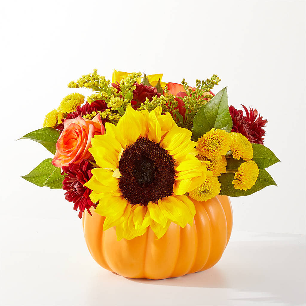 Golden Gourd Pumpkin Bouquet – LAVENDER'S FLOWERS, Richmond BC