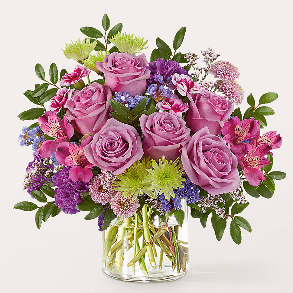 Glass Half Full Bouquet – LAVENDER'S FLOWERS, Richmond BC
