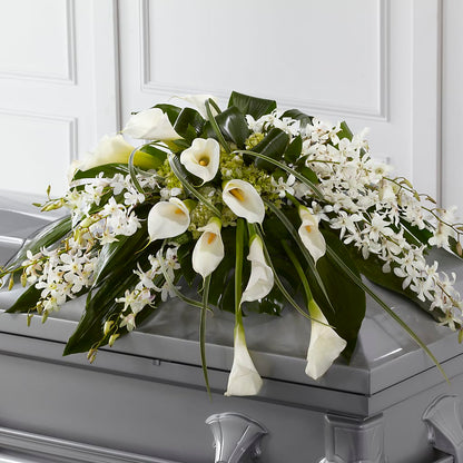 Angel Wings Casket Spray – LAVENDER'S FLOWERS, Richmond BC
