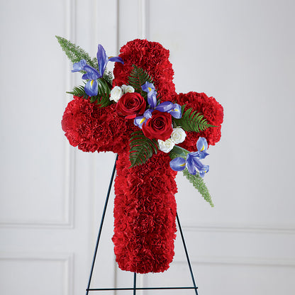Faithful Hero Floral Cross – LAVENDER'S FLOWERS, Richmond BC