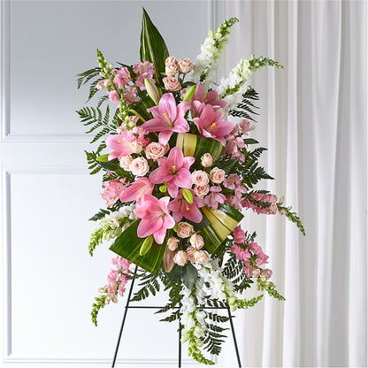 Elegant Embrace Standing Spray – LAVENDER'S FLOWERS, Richmond BC
