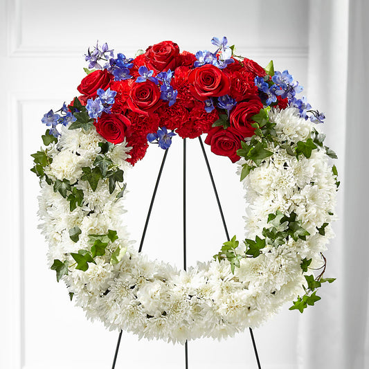 Patriotic Passion Wreath – LAVENDER'S FLOWERS, Richmond BC