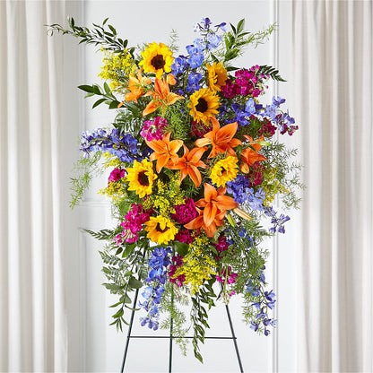 Sunlit Memories Standing Spray (Standard) – LAVENDER'S FLOWERS, Richmond BC