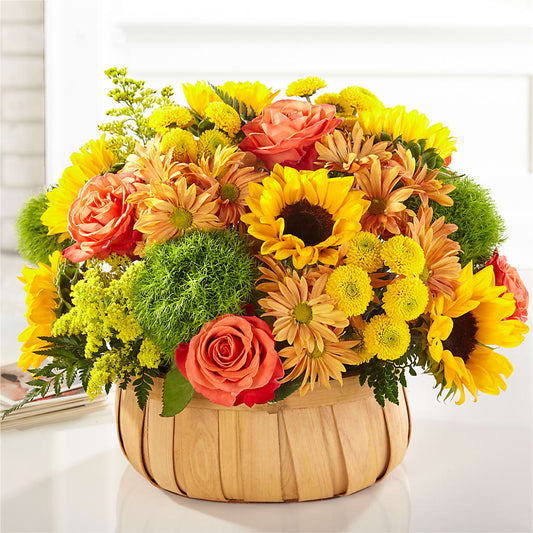 Harvest Sunflower Basket – LAVENDER'S FLOWERS, Richmond BC