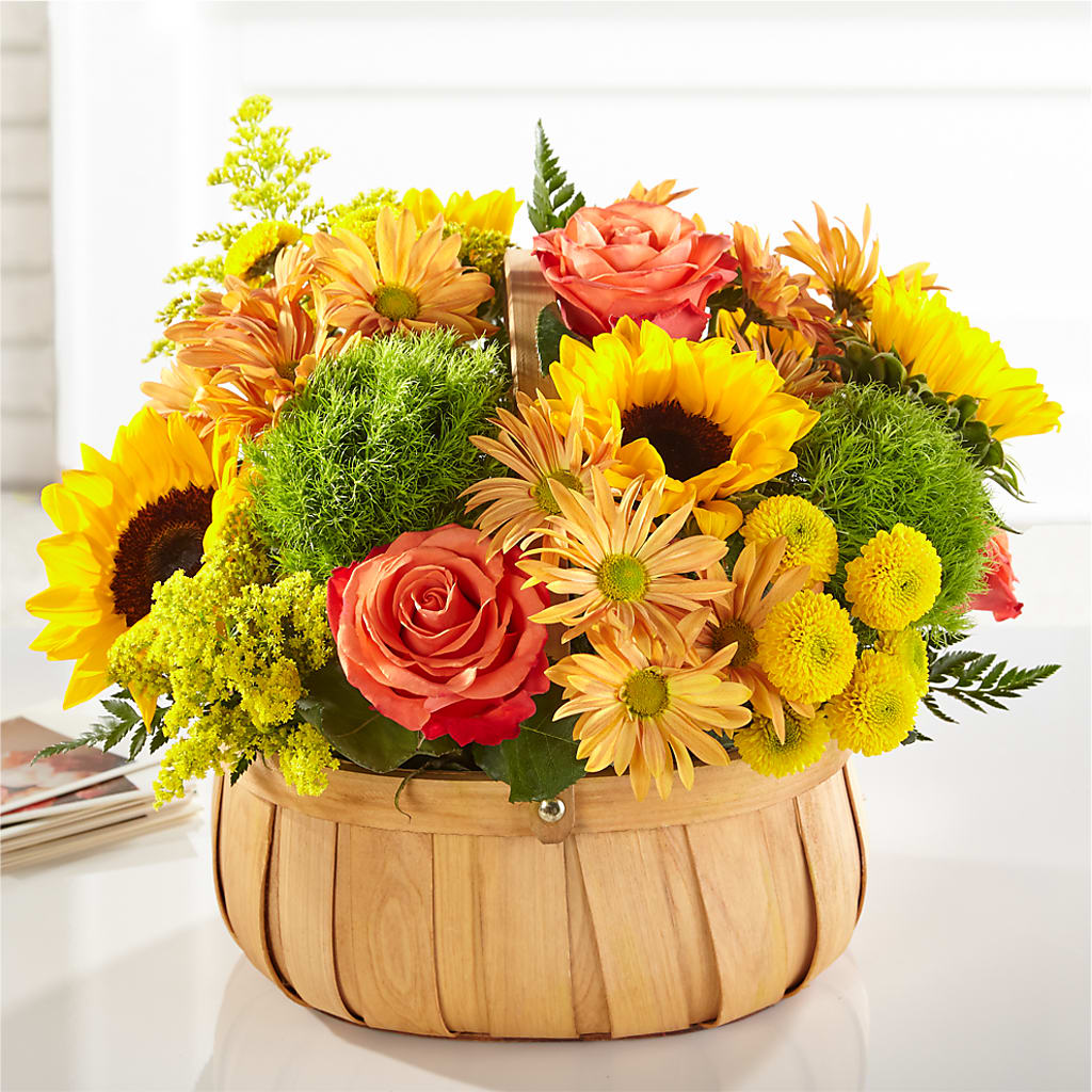 Harvest Sunflower Basket – LAVENDER'S FLOWERS, Richmond BC