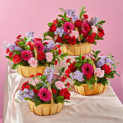 Pink Picnic Basket – LAVENDER'S FLOWERS, Richmond BC