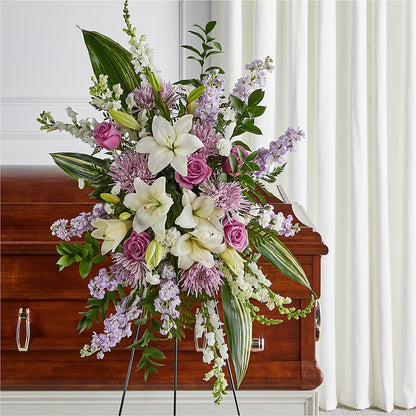 Grateful Hearts Standing Spray – LAVENDER'S FLOWERS, Richmond BC