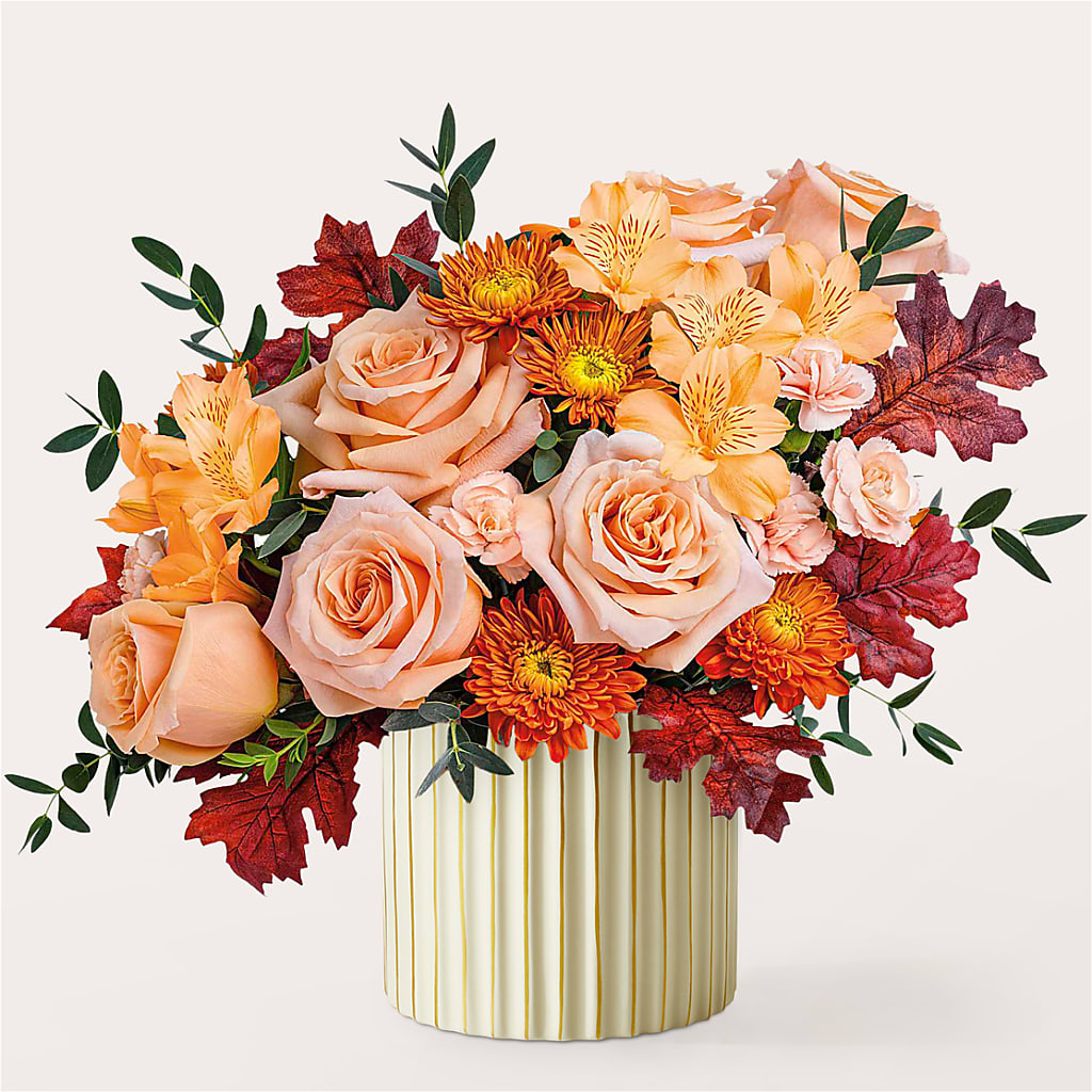 Spiced Latte Bouquet with Ivory Vase – LAVENDER'S FLOWERS, Richmond BC