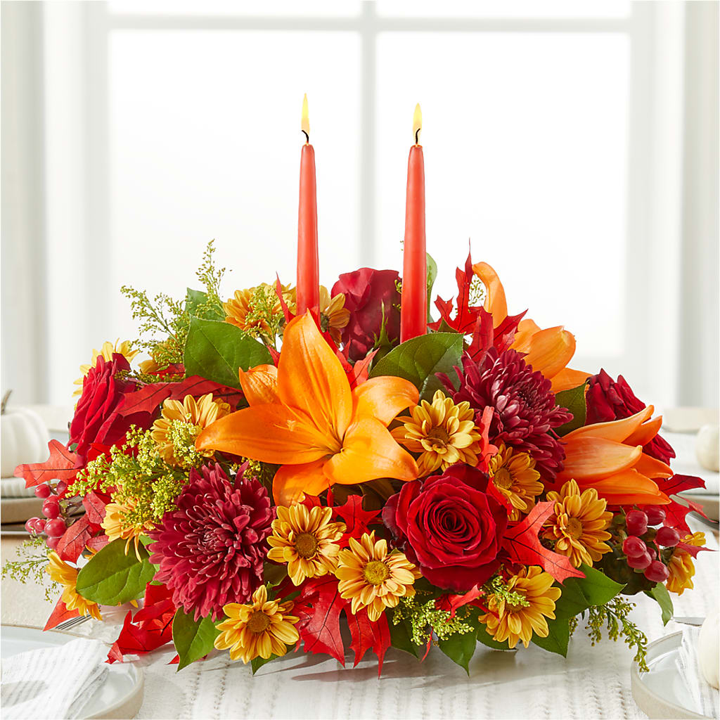 Autumn's Embrace Centerpiece – LAVENDER'S FLOWERS, Richmond BC