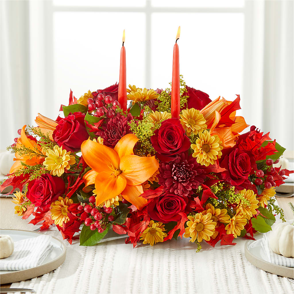 Autumn's Embrace Centerpiece – LAVENDER'S FLOWERS, Richmond BC