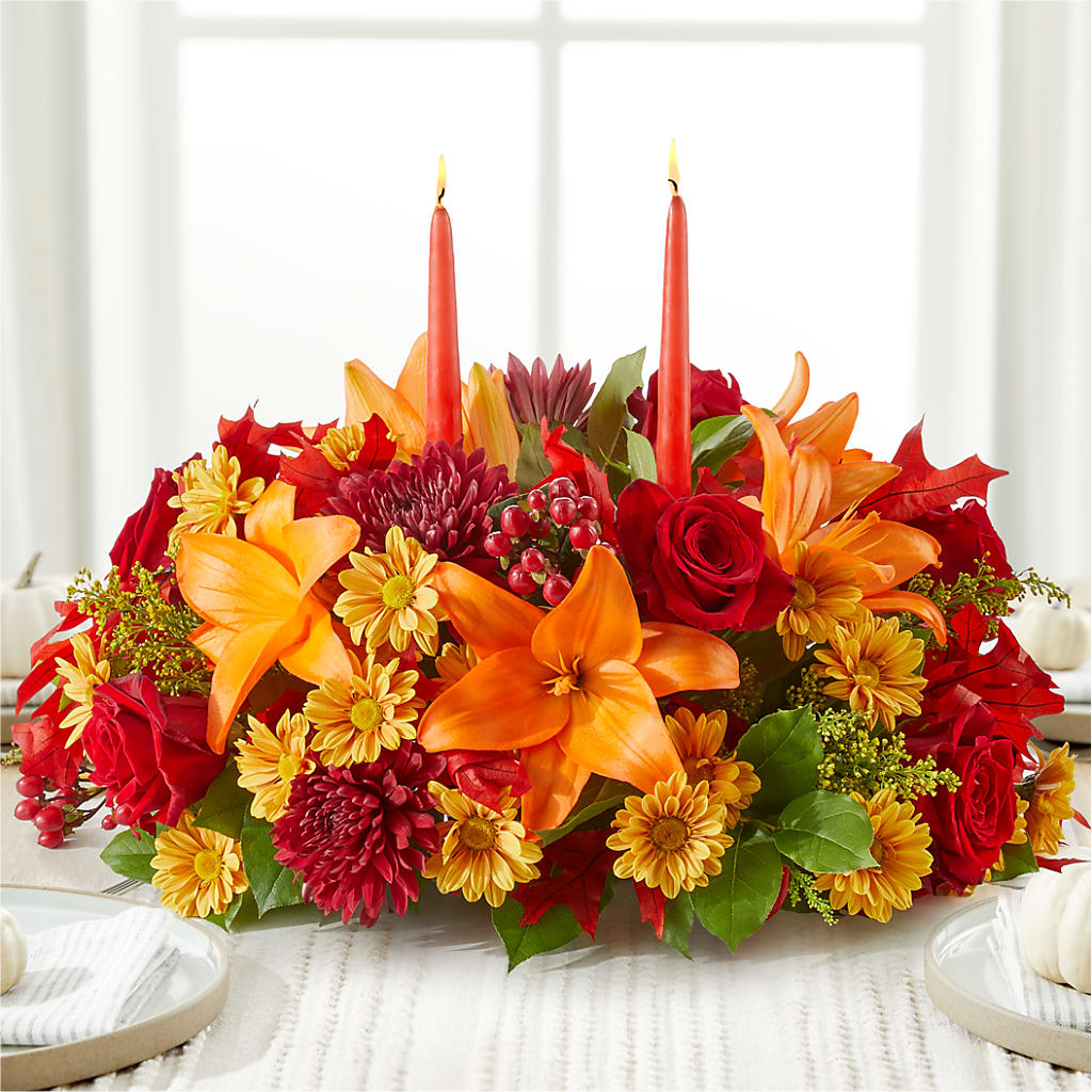 Autumn's Embrace Centerpiece – LAVENDER'S FLOWERS, Richmond BC
