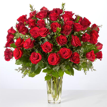 Forever Yours Fifty Stem Red Rose Bouquet – LAVENDER'S FLOWERS, Richmond BC