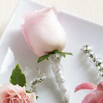 Pink Rose Boutonniere – LAVENDER'S FLOWERS, Richmond BC