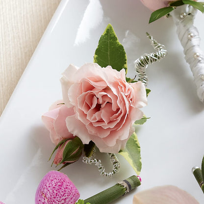Pink Spray Rose Boutonniere – LAVENDER'S FLOWERS, Richmond BC