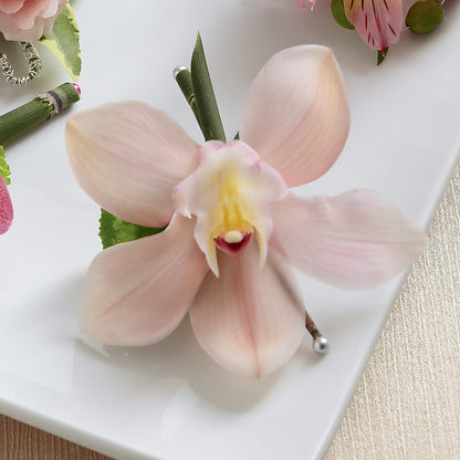 Pink Cymbidium Boutonniere – LAVENDER'S FLOWERS, Richmond BC