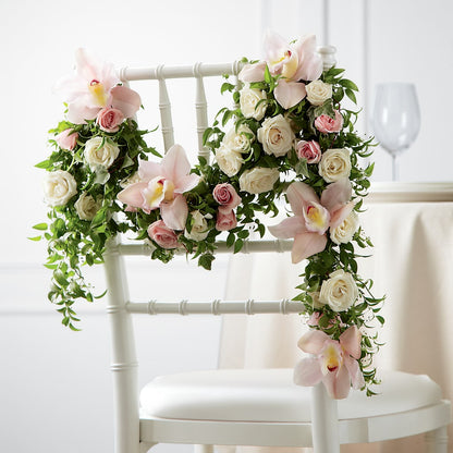 Orchid Rose Chair Décor – LAVENDER'S FLOWERS, Richmond BC
