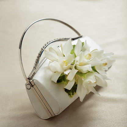 White Purse Decor – LAVENDER'S FLOWERS, Richmond BC