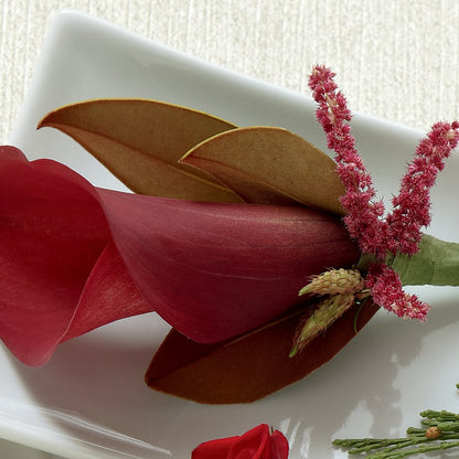 Red Calla Boutonniere – LAVENDER'S FLOWERS, Richmond BC