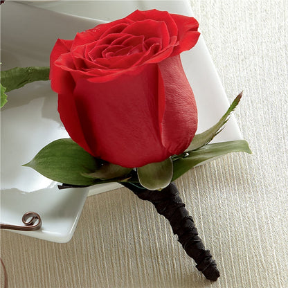 Red Rose Boutonniere – LAVENDER'S FLOWERS, Richmond BC