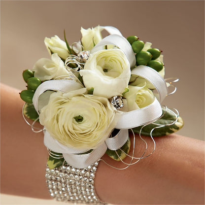 White Wedding Corsage – LAVENDER'S FLOWERS, Richmond BC